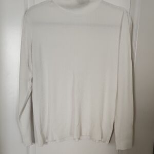 WORTHINGTON Classic Off White Mockneck Sweater Size 1X